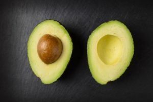 Avocado cut in half